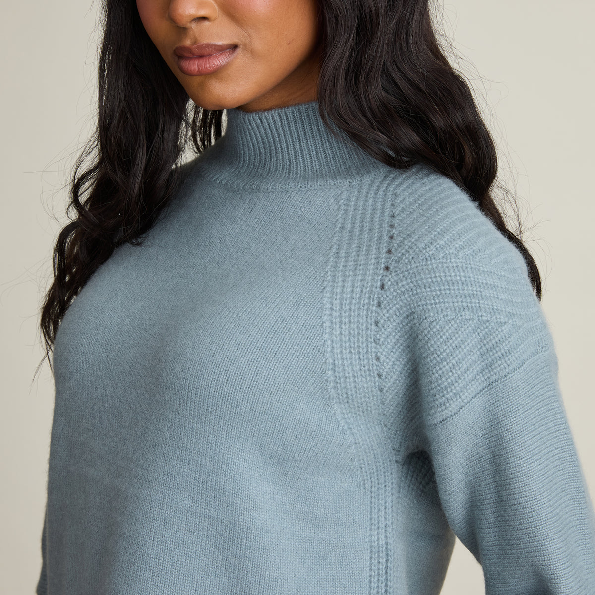 POINTELLE MOCKNECK TUNIC