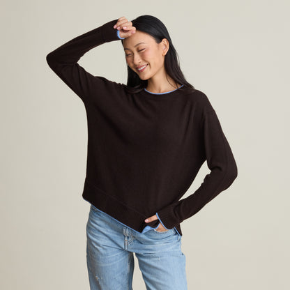 TIPPED RELAXED CREW