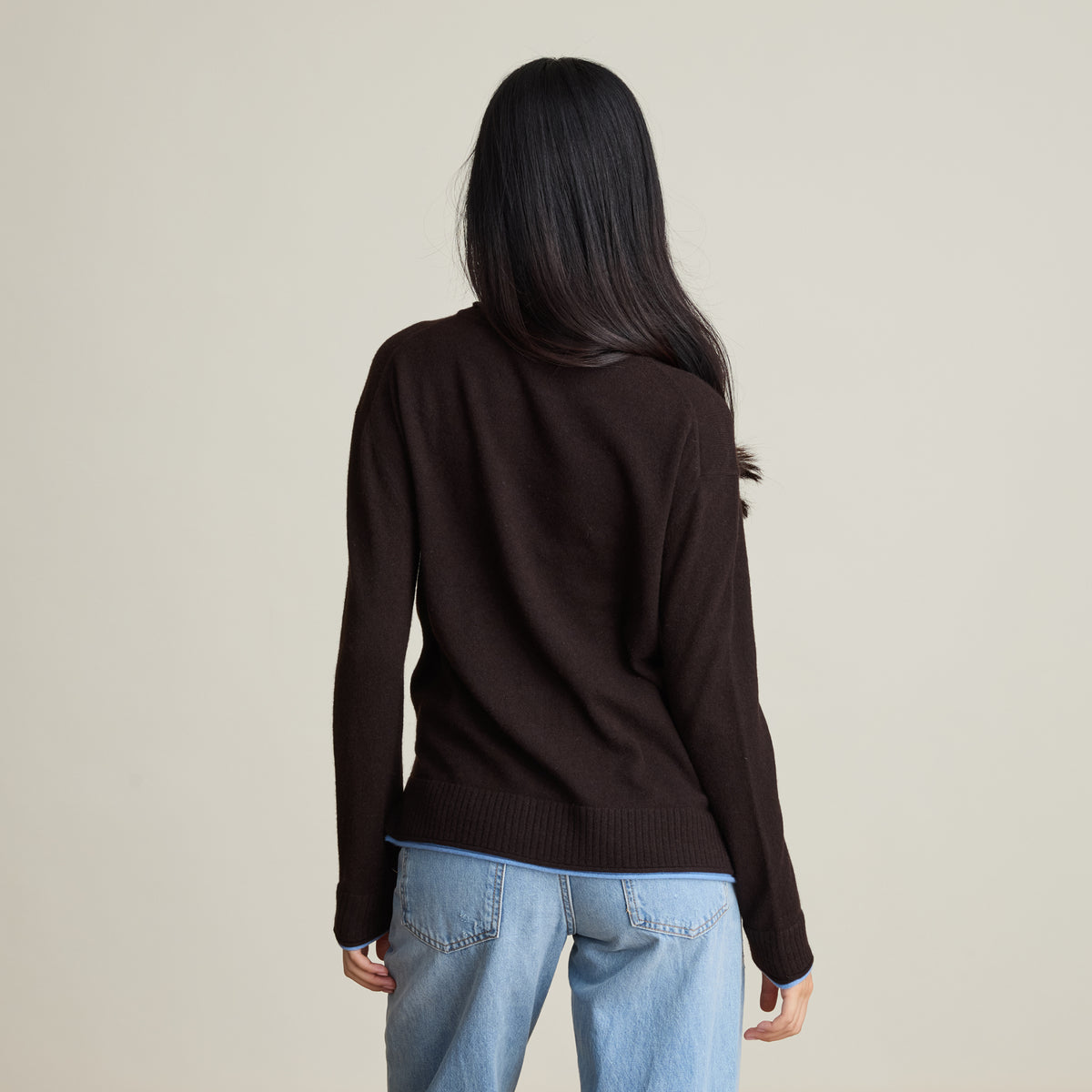 TIPPED RELAXED CREW