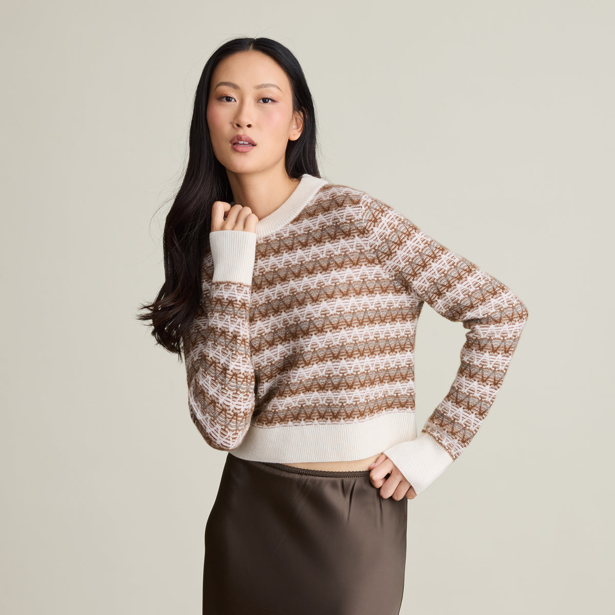 FAIR ISLE CROPPED CREW