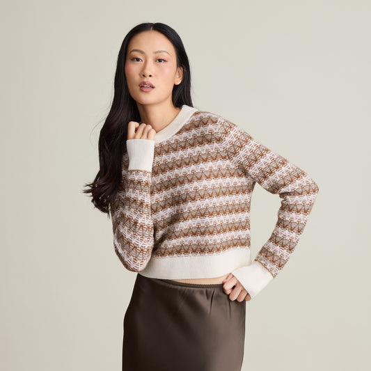 FAIR ISLE CROPPED CREW  