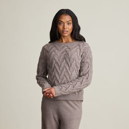 LUXE WOVEN CABLE CREW