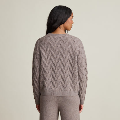 LUXE WOVEN CABLE CREW