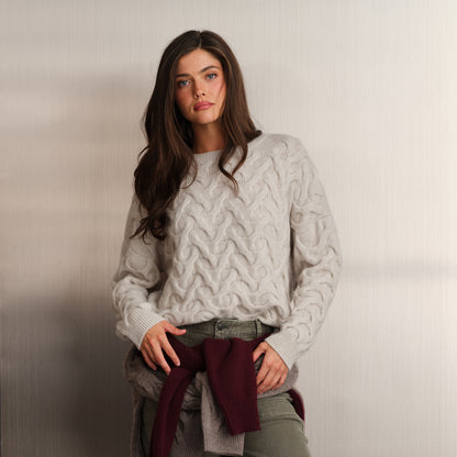 LUXE WOVEN CABLE CREW