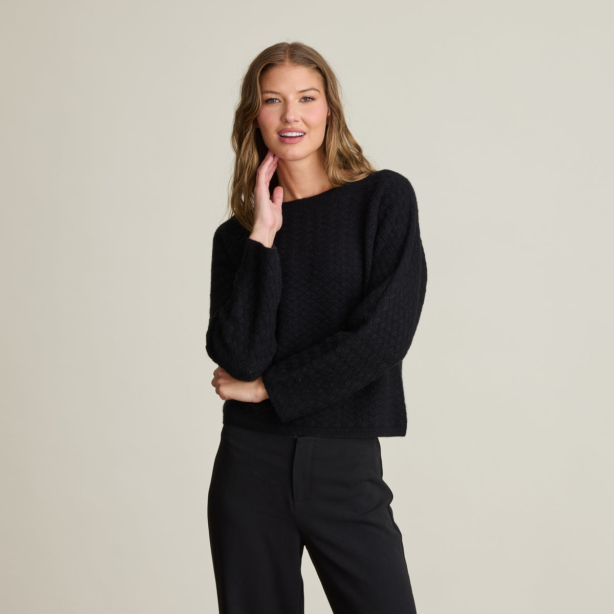 LUXE TEXTURED BOATNECK