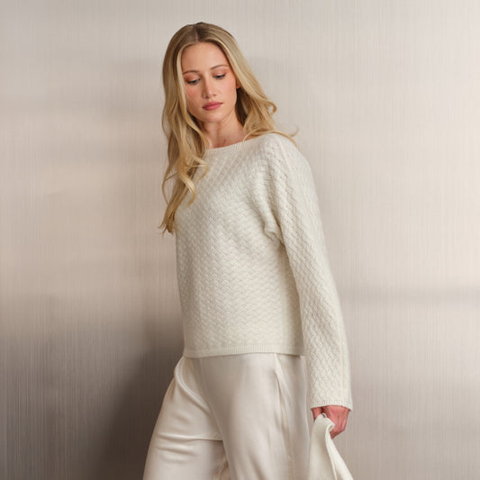 LUXE TEXTURED BOATNECK  
