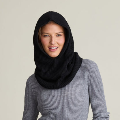 RIBBED HOODIE NECK WARMER