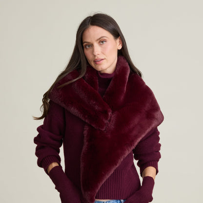 FAUX FUR LOOP THRU TRI SCARF