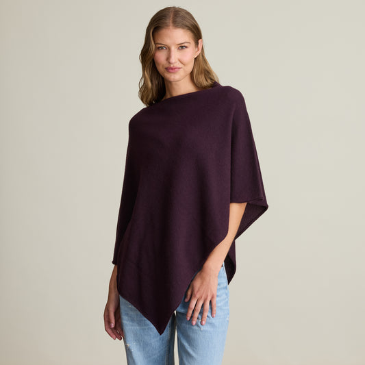 ROLLED EDGE ASYM PONCHO  