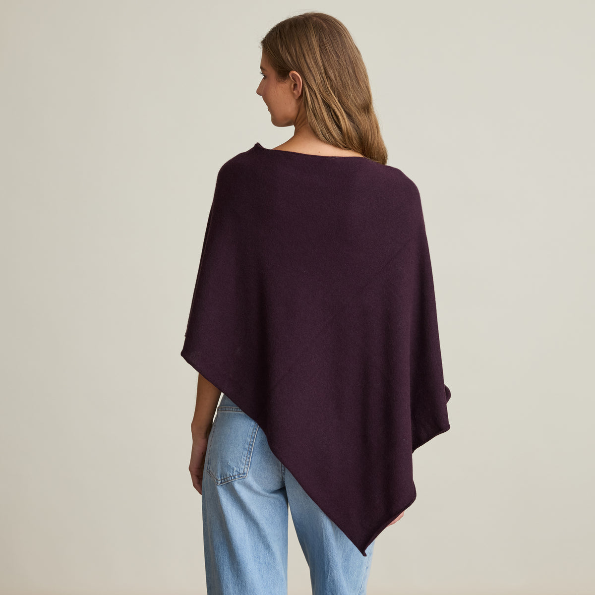 ROLLED EDGE ASYM PONCHO