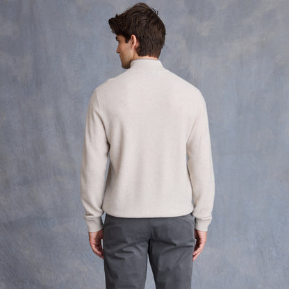 MEN'S TIPPED BIRDSEYE QRTR ZIP
