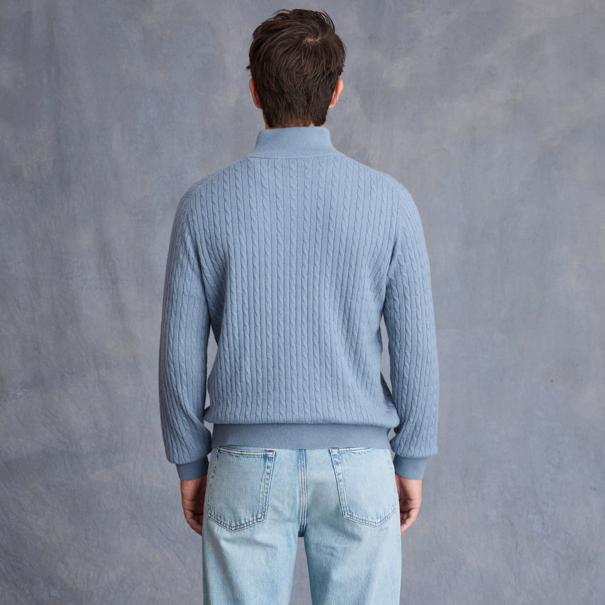 MEN'S CABLE QUARTER ZIP