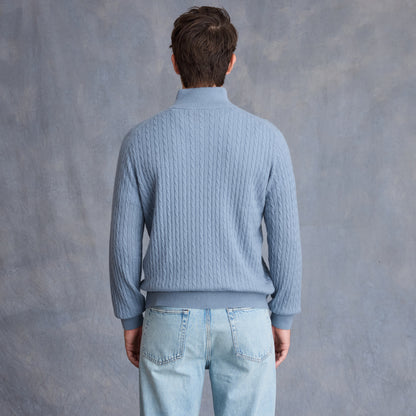MEN'S CABLE QUARTER ZIP