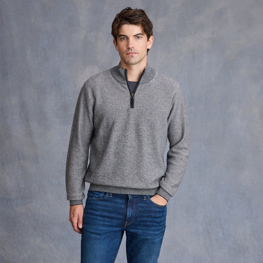 MEN'S BIRDSEYE QUARTER ZIP  