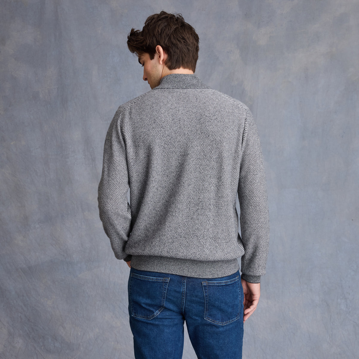 MEN'S BIRDSEYE QUARTER ZIP