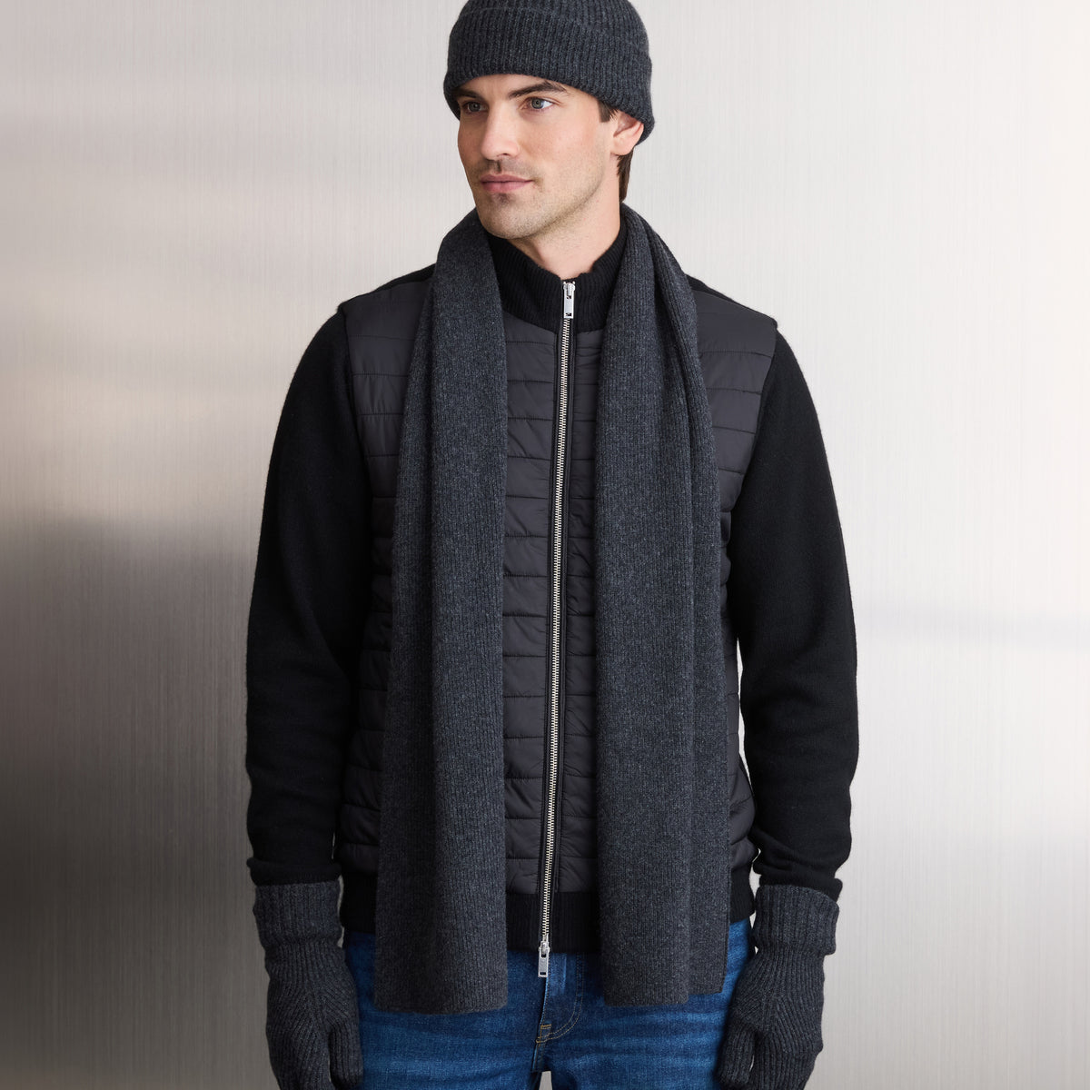 MEN'S NEW RIBBED SCARF