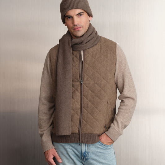 MEN'S NEW RIBBED SCARF  