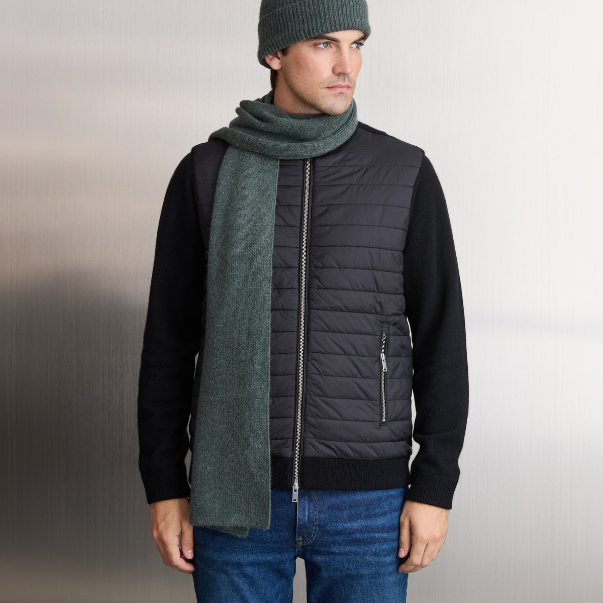 MEN'S NEW RIBBED SCARF