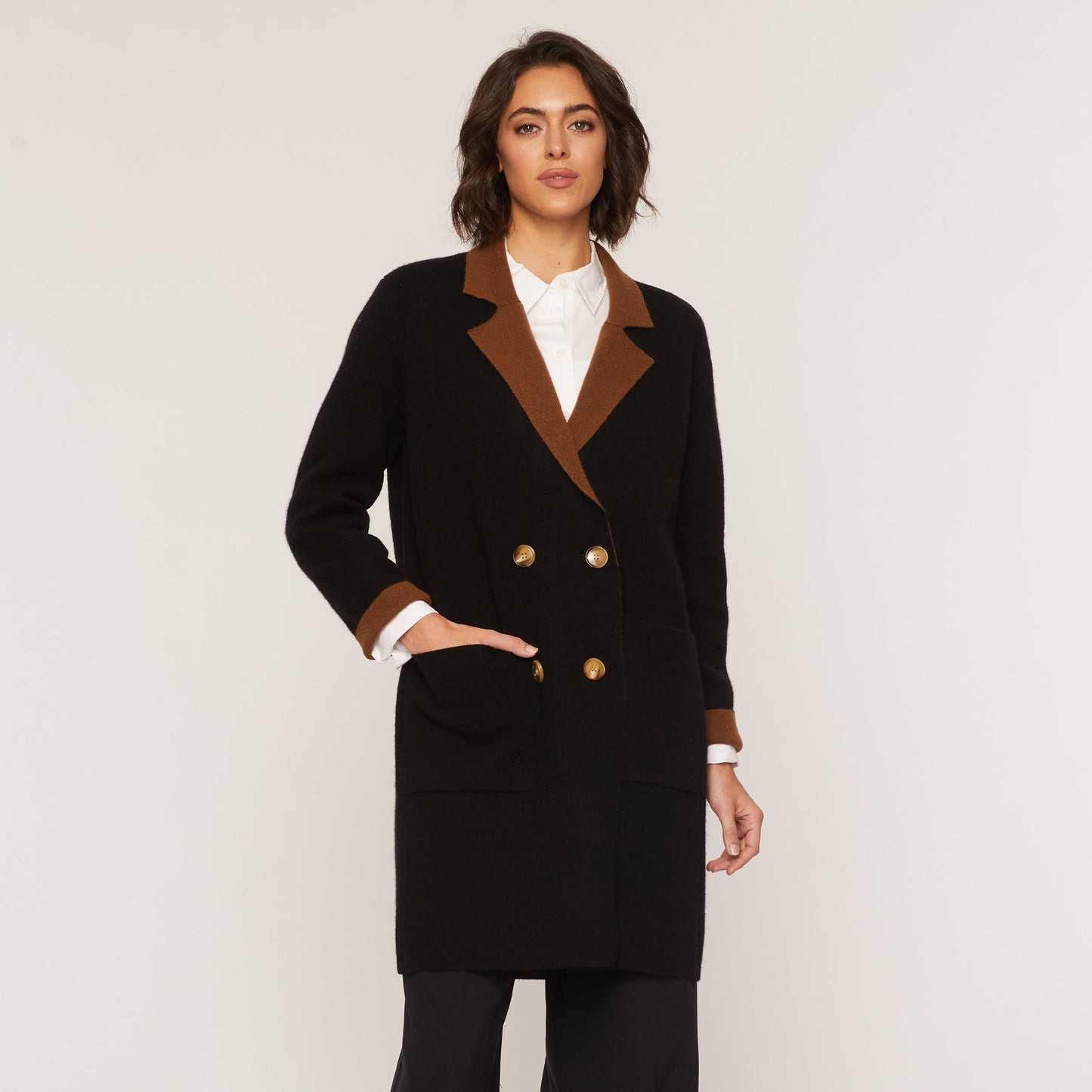 Double Breasted Cashmere Coat – The Cashmere Sale