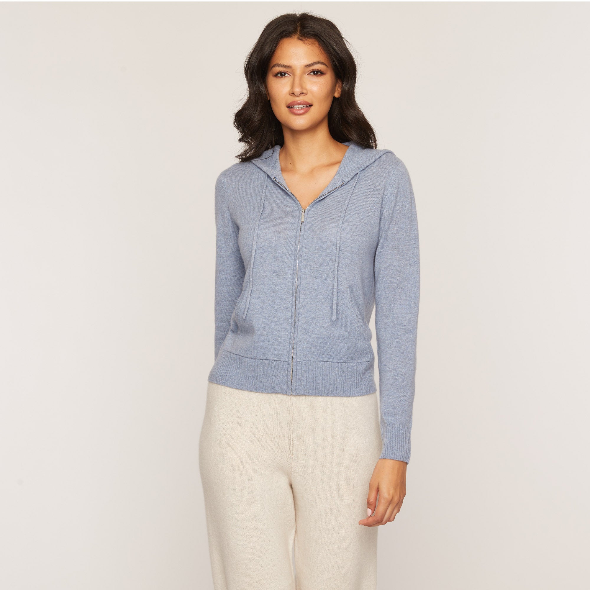 Solid Zip Cashmere Hoodie – The Cashmere Sale