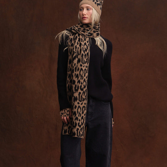 LEOPARD FINGERLESS GLOVE  