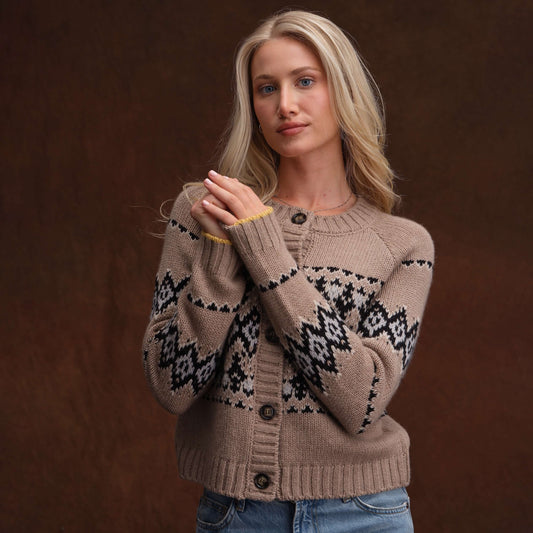 FAIR ISLE CROPPED CARDIGAN  