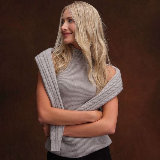 LUREX HALTER TURTLENECK  