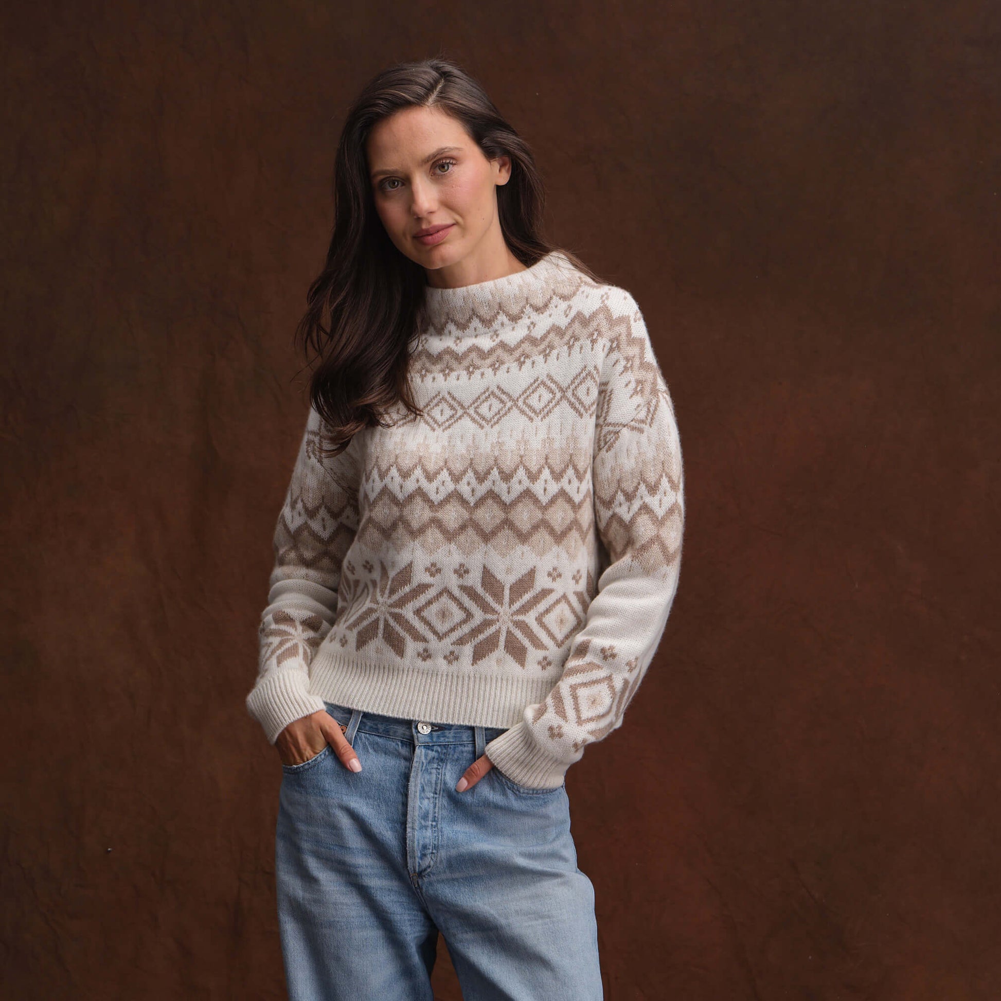 FAIR ISLE FUNNEL NECK