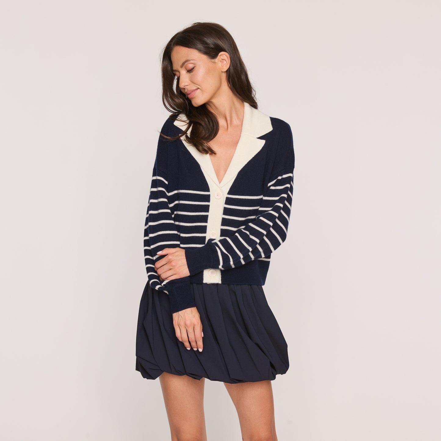 Stripe Polo Cardigans