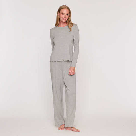 Ruffle Trim Pj Set  