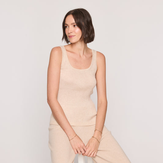 California Cashmere Scoop Tank  