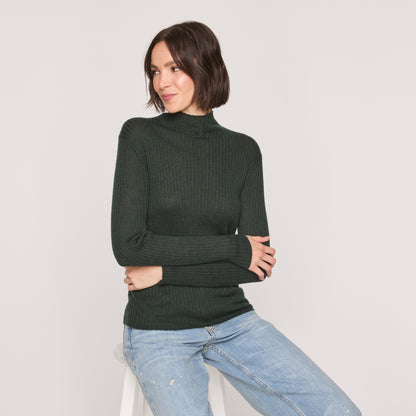 California Cashmere Ribbed Mockneck