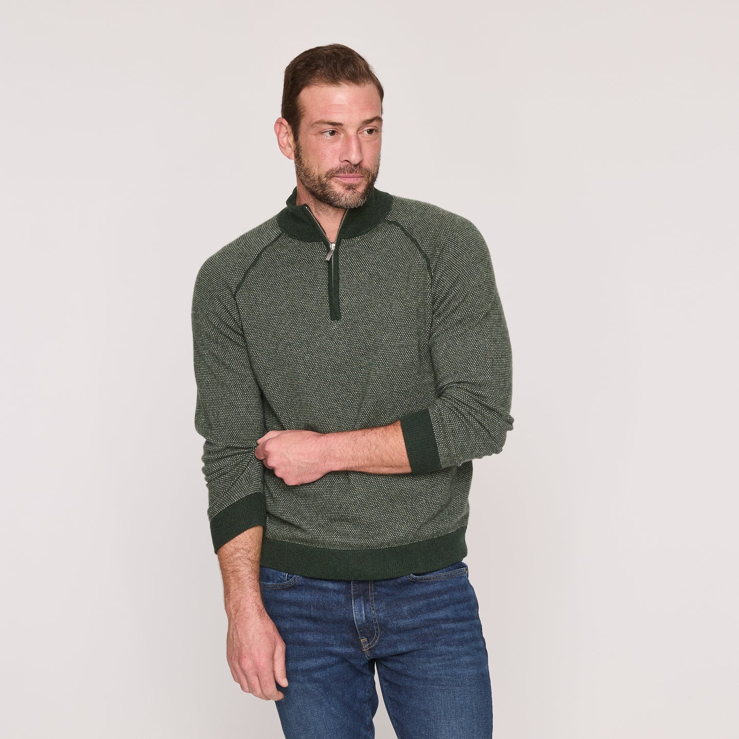 Men's Birdseye Quarter Zip