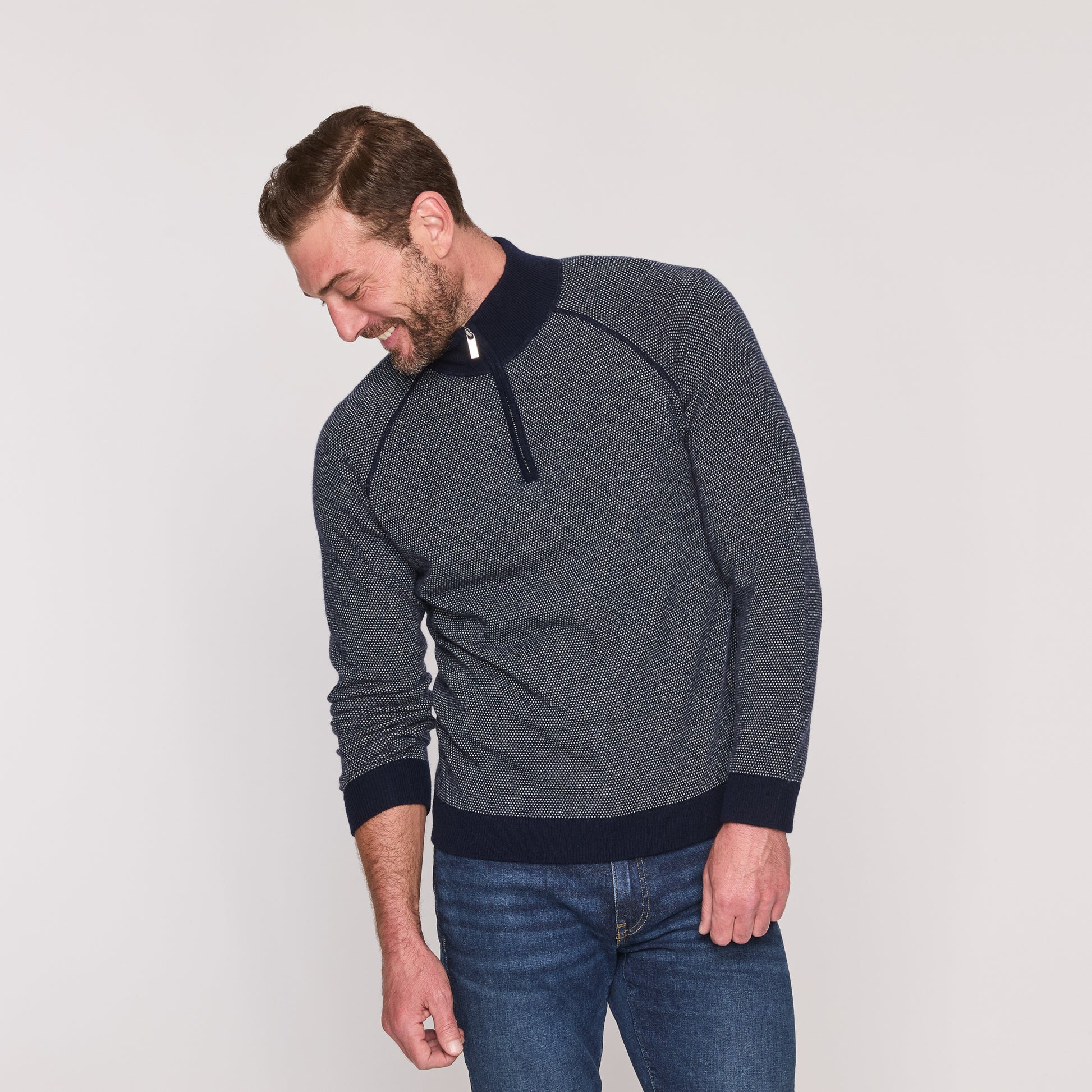 Men's Birdseye Quarter Zip