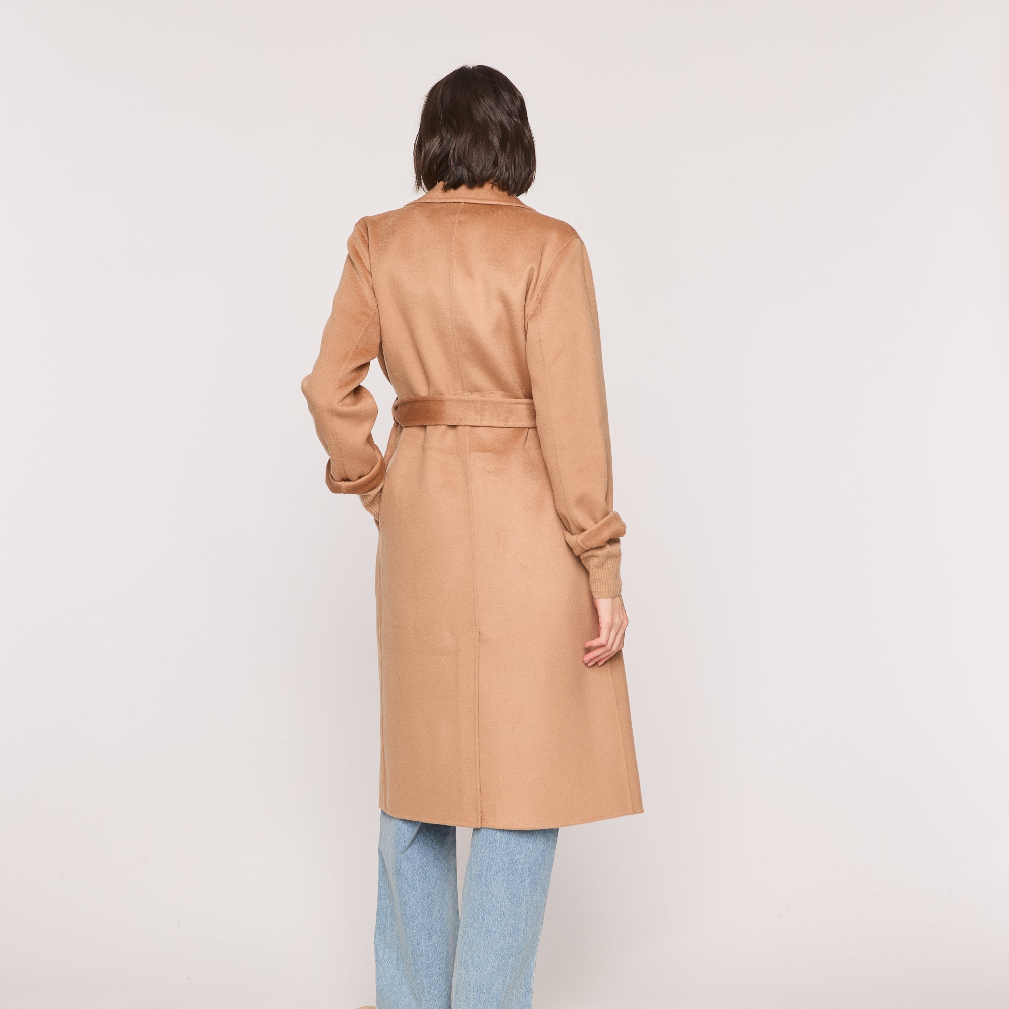 liter carol alpaca wool coat　LITER Alpaca Oversized Notched Collar Caramel Café Coat | SENTALER
