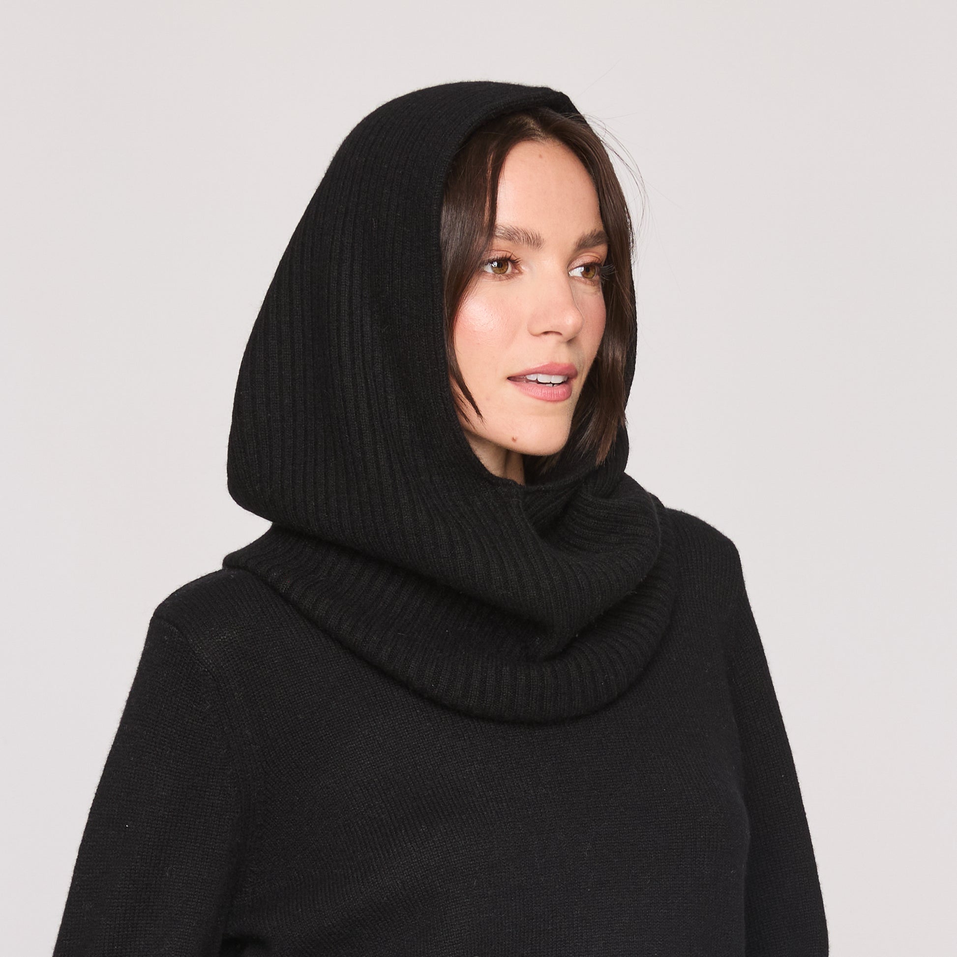 Ribbed Hoodie Neck Warmer