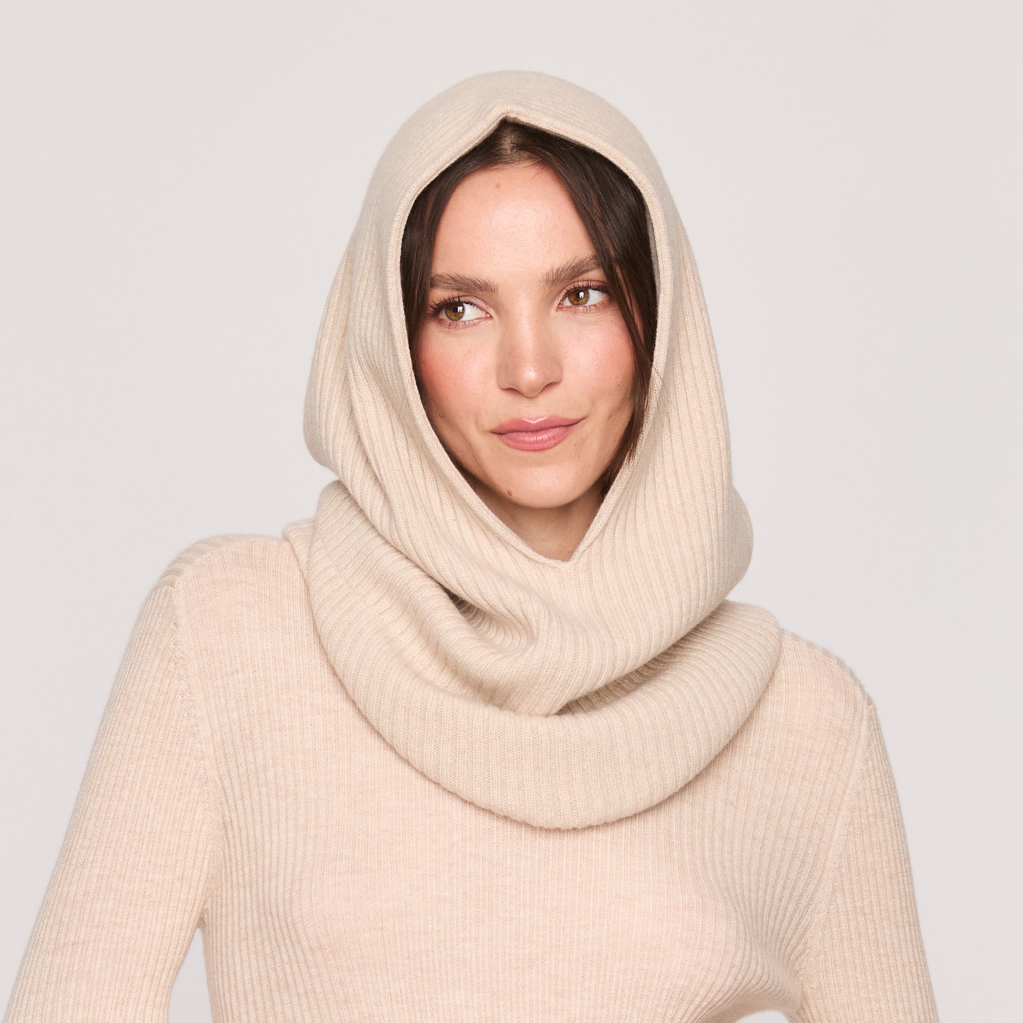 Hoodie with scarf neck best sale