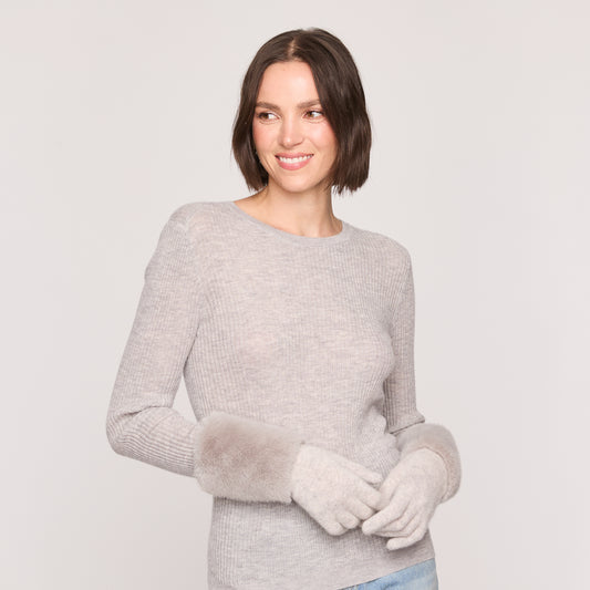 Faux Fur Cuff Gloves  