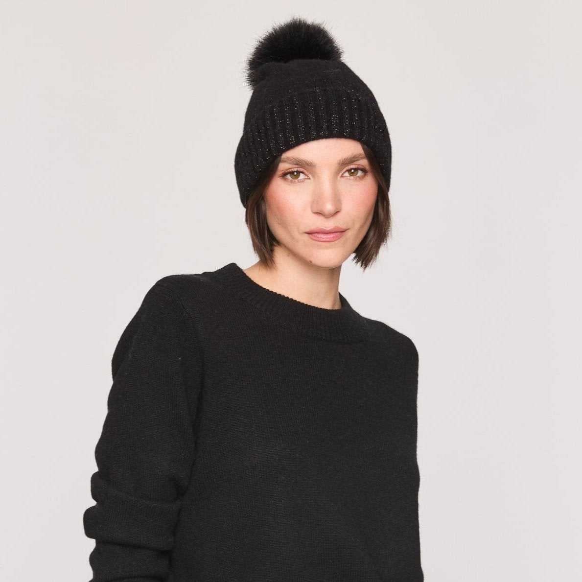 Lurex Pom Pom Hat