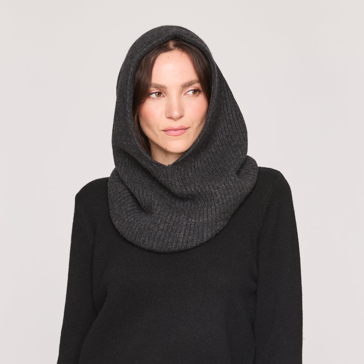 Ribbed Hoodie Neck Warmer